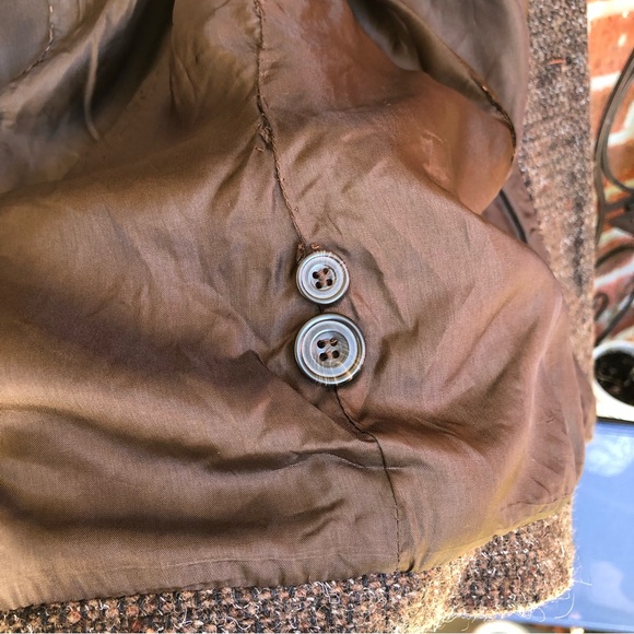 Le Collezioni Structure Brown Virgin Wool Blend Blazer M - Picture 12 of 16